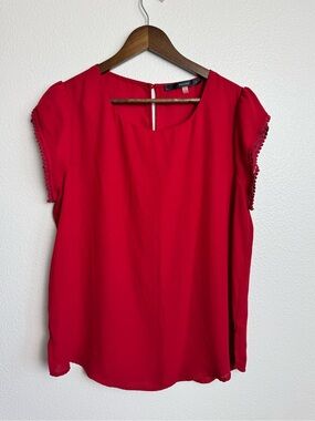 Red Sheer Lightweight  Blouse   Size XL